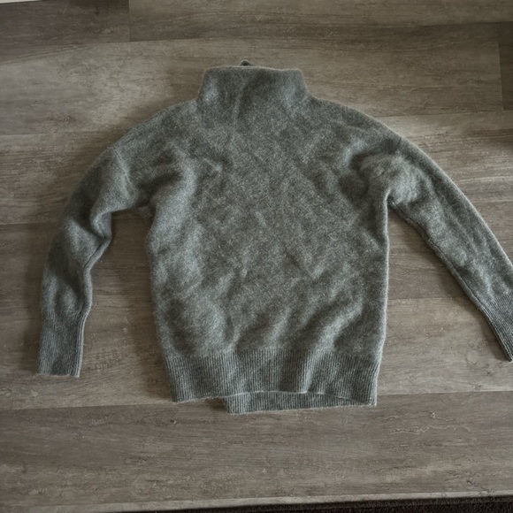 vince brushed cashmere funnel turtle neck sweater - Picture 3 of 5